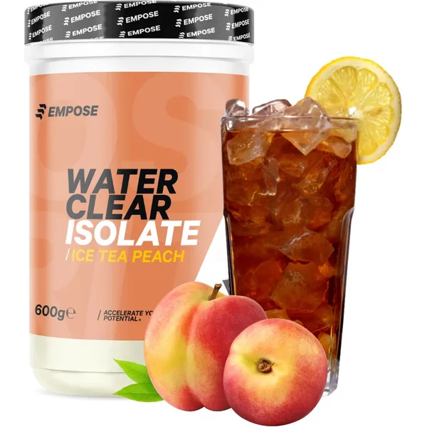 ProtéIn Zitronenlimonade Pfirsich Eistee Empose Water Clear Isolate-image