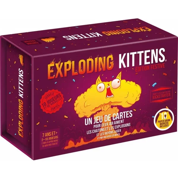 Jeux De SociéTé Exploding Kittens Edition Festive-image