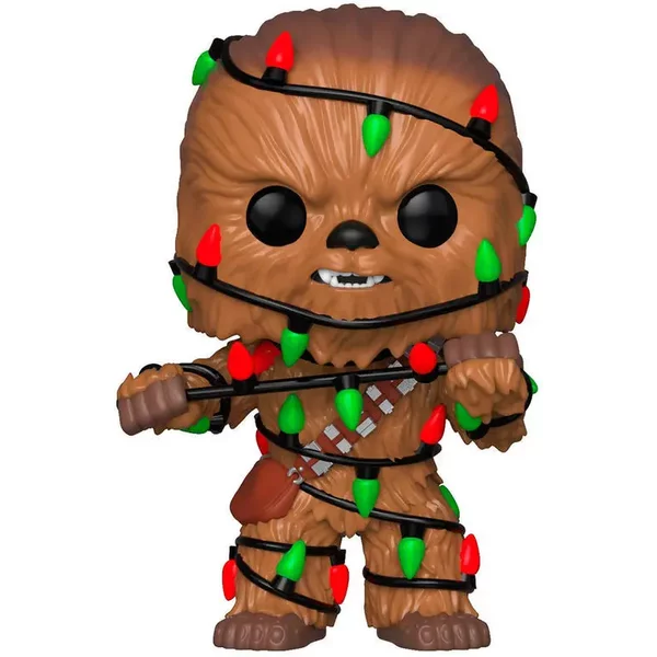 Figurine Funko Pop Star Wars Holiday Chewie With Lights-image
