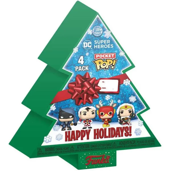 Figurine Funko Pocket Pop Dc Comics Tree Holiday Exclusive (X4)-image