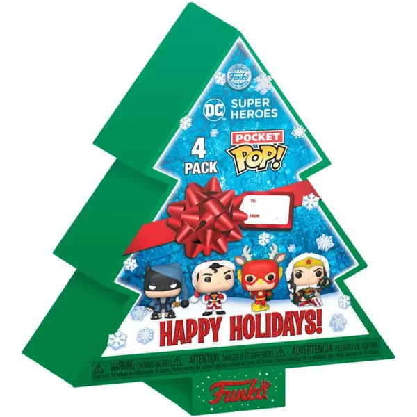 Figurine Funko Pocket Pop Dc Comics Happy Holidays (X4)-image