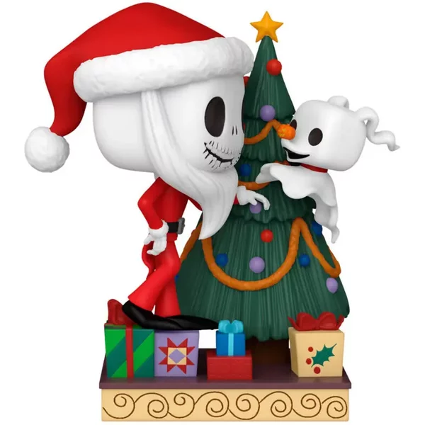 Figurine Funko Pop Deluxe Disney Nightmare Before Christmas 30Th Anniversary Jack Skellington And Zero-image