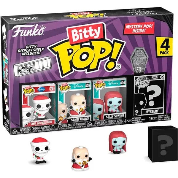 Figurine Bitty Pop Disney Nightmare Before Christmas Santa Jack Funko Blister 4 (X4)-image