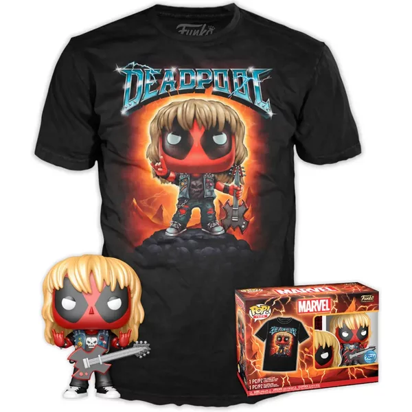 Figurine Funko Pop & T-Shirt Marvel Deadpool Heavy Metal-image