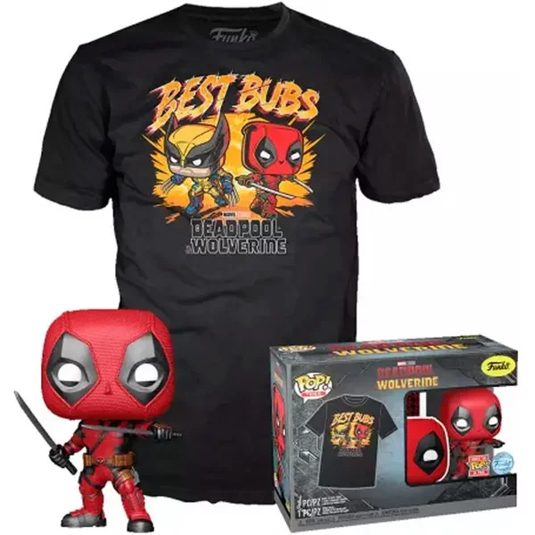 Figurine Funko POP & T-Shirt Marvel Deadpool & Wolverine-image