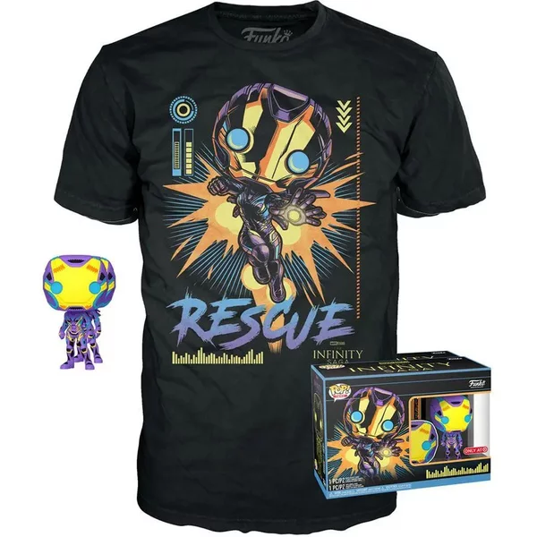Figurine De Collection Funko Marvel Blacklight Pop! & Tee Rescue-image