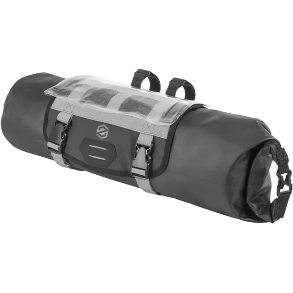 Sacoche De Cintre-Guidon VéLo Waterproof Fixation Scratchs Avec Porte Carte Gist Skuad 59 X 23 Cm-image
