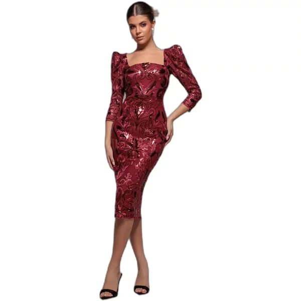 Maxikleid Mit Quadratischem Ausschnitt Damen Goddiva-image