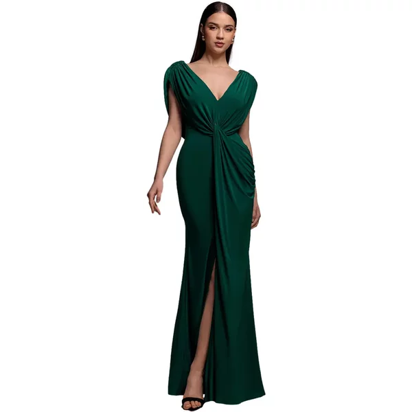 Damenkleid Mit Tiefem Ausschnitt Goddiva Mermaid Draped-image