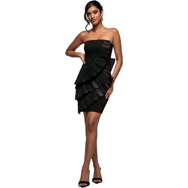 Bustierkleid Damen Goddiva Scuba Mini-image