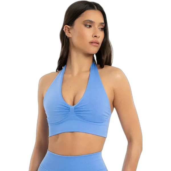 halter Sports bra Gym Glamour Seamless open back
