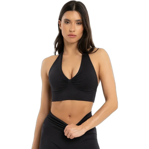 Reggiseno sportivo con halter Gym Glamour Seamless open back