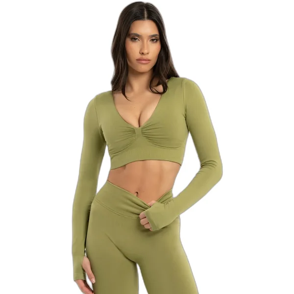 Top lunghi donna Gym Glamour Seamless open back