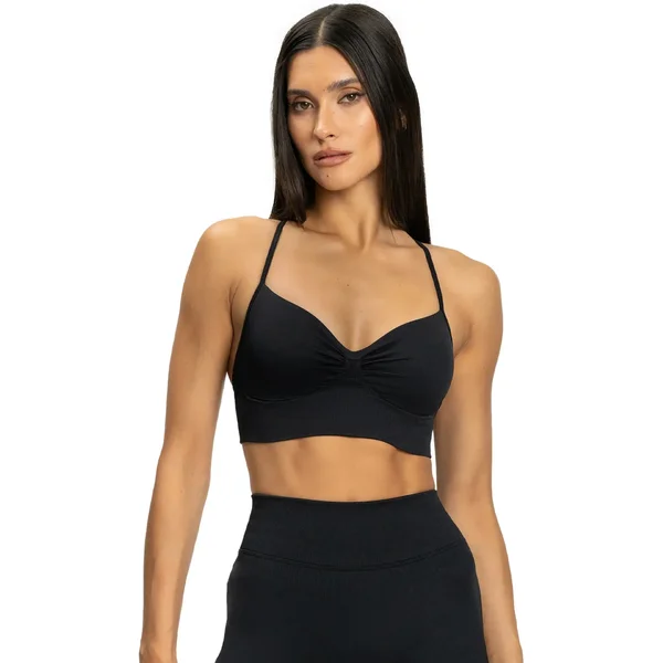 Women's Plunge Neck Bra Gym Glamour