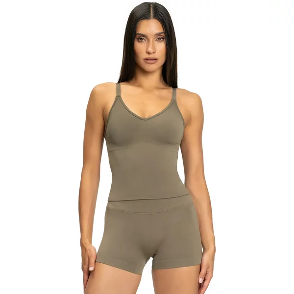 Langes Tanktop, Damen Gym Glamour Second Skin