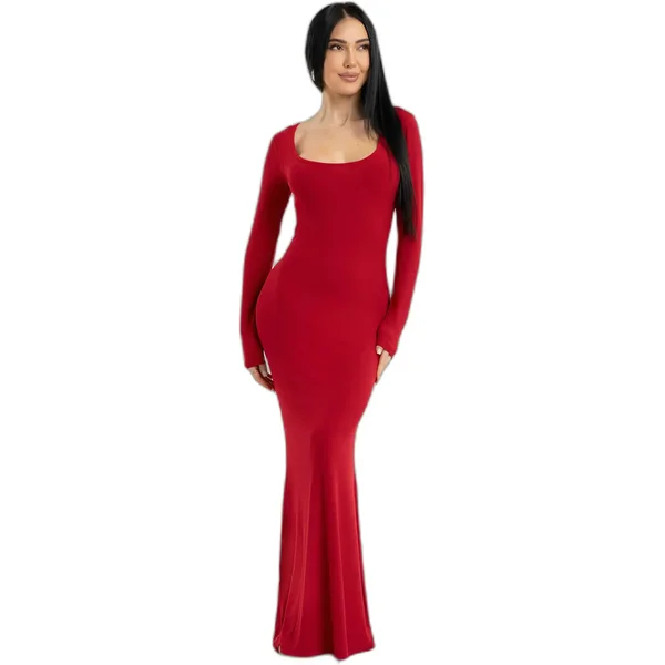 Women's long sleeve dress Gym Glamour Flexi Maxi