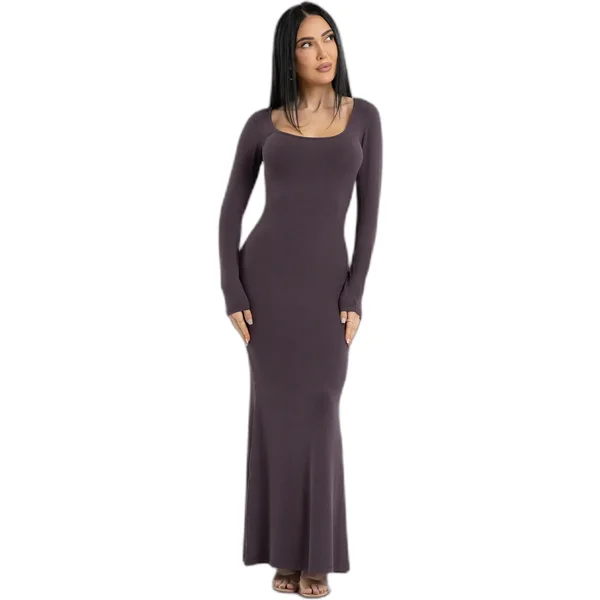 Women's long sleeve dress Gym Glamour Flexi Maxi