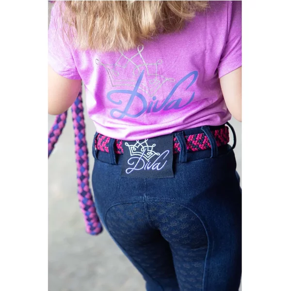 Legging éQuitation En Jean Full Grip Fille Harry's Horse Diva-image