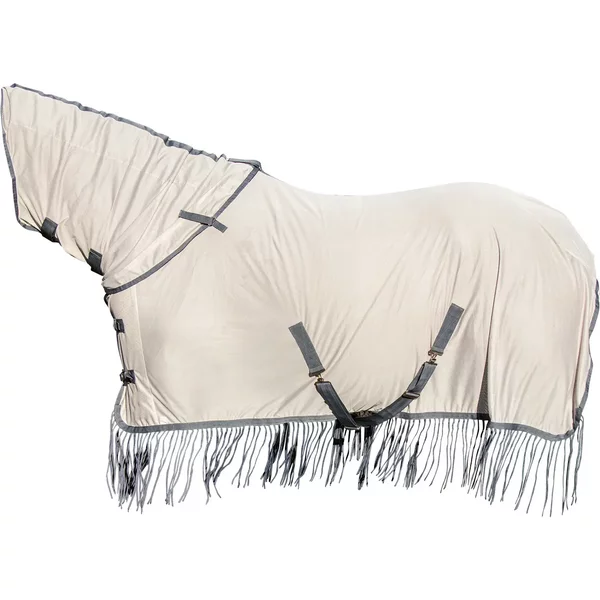 Couverture Anti-Mouches Pour Cheval Avec Couvre-Cou Amovible AntidéChirure HKM Fringes- Style-image