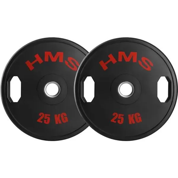 Gummierte Hantelplatte HMS TOG25 Olimpijski
