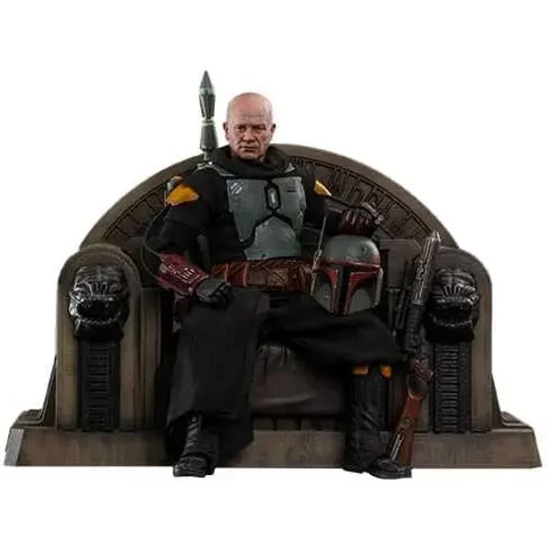 Figurine De Collection 1/6 Hot Toys Star Wars: The Mandalorian Boba Fett Repaint Armor And Throne Special Edition-image