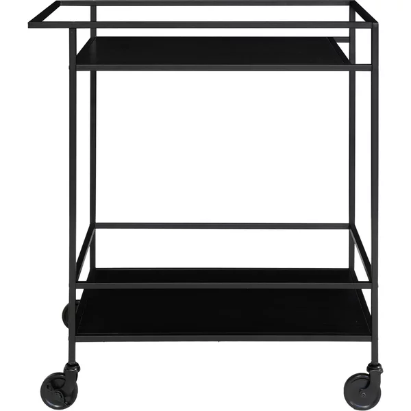 Barwagen Mit 2 Regalen Und Schwarzen Beinen House Nordic Vita-image