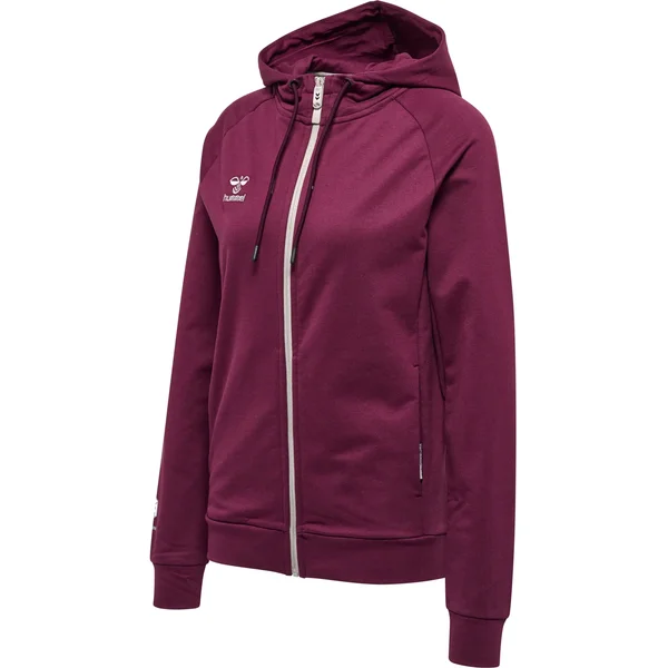 Sweatshirt mit Kapuze und Reißverschluss aus Baumwolle, Damen Hummel Move Grid