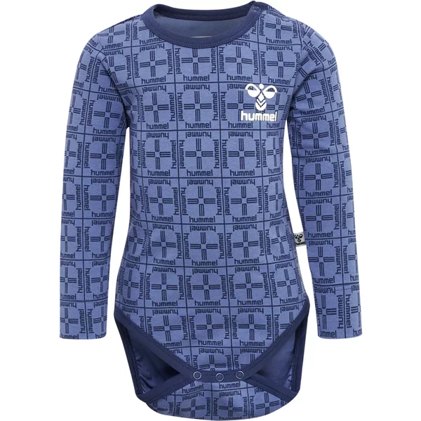 Langarm-Body für Babyjungen Hummel Check