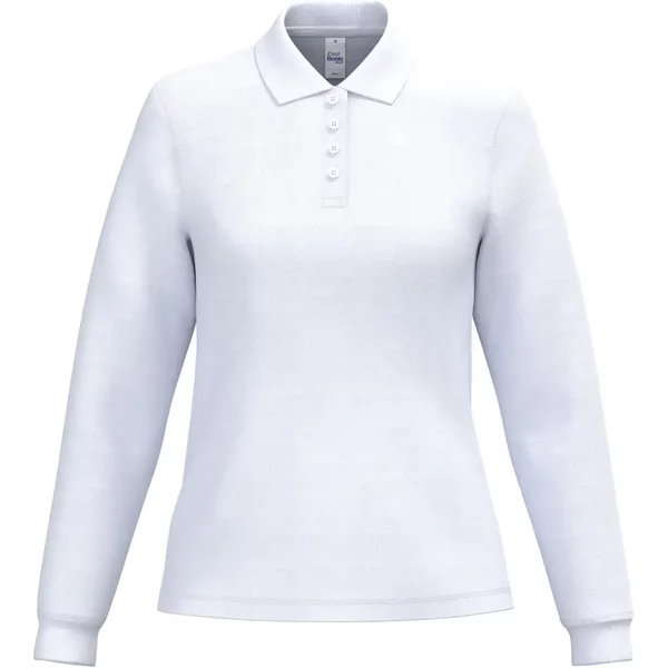 Piqué-Poloshirt mit langen Ärmeln, Damen iDeal Basic Brand