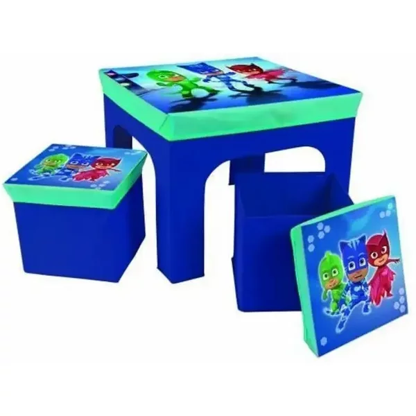 Ensemble Table Avec 2 Tabourets De Rangement Enfant Fun House Pyjamasques-image