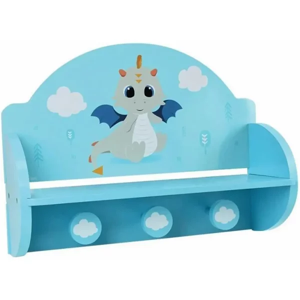ÉTagèRe Porte-Manteau Bois Enfant Fun House Leon Le Dragon-image