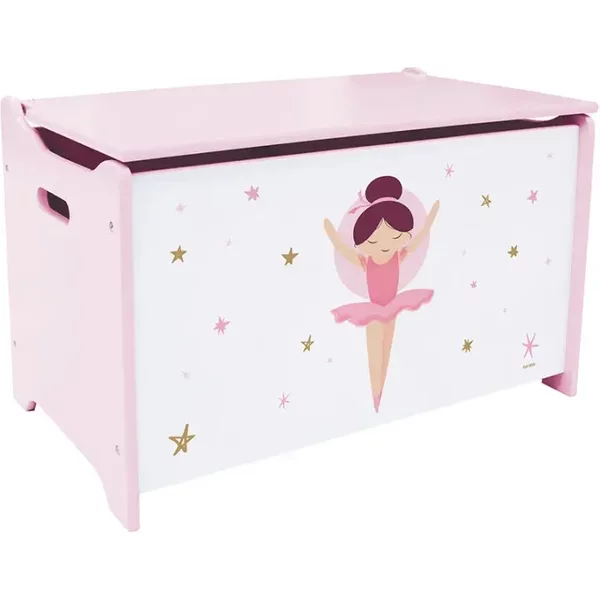 Coffre à Jouets En Bois Enfant Fun House Ballerine-image