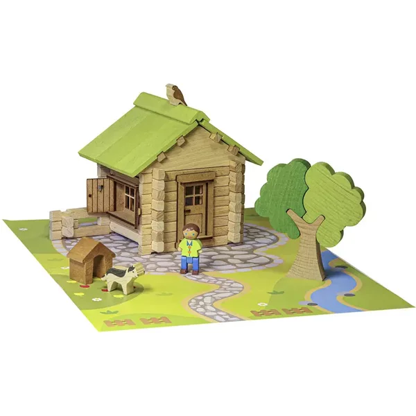 Jeux De Construction Maisonnette En Bois 85 PièCes Jeujura-image