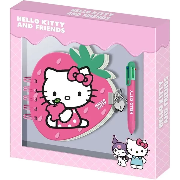 Tagebuch Erdbeere Und Stift MäDchen Karactermania Hello Kitty And Friends-image