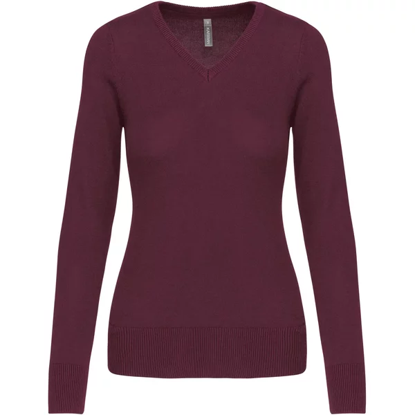 Damen V-Ausschnitt Pulli Kariban-image