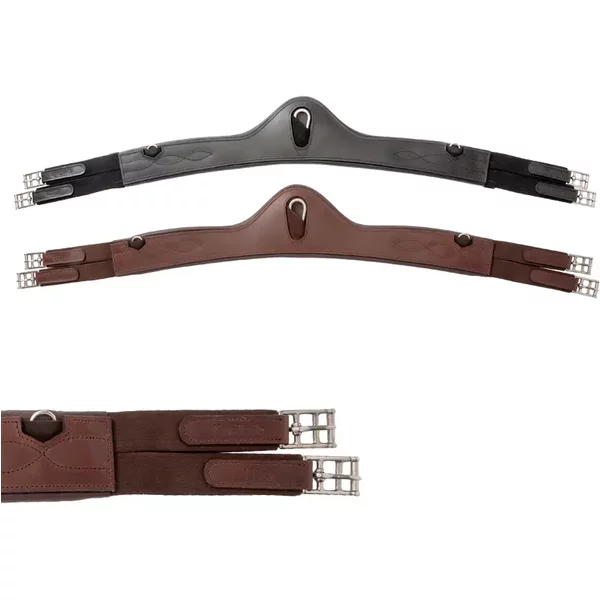 Sangle De Selle Courte En Cuir Huilé Avec éLastique Kavalkade Atlas-image