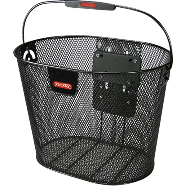 Panier VéLo Avant à Clips Acier Avec Anse Sans Fixation Klickfix Oval Plus-image