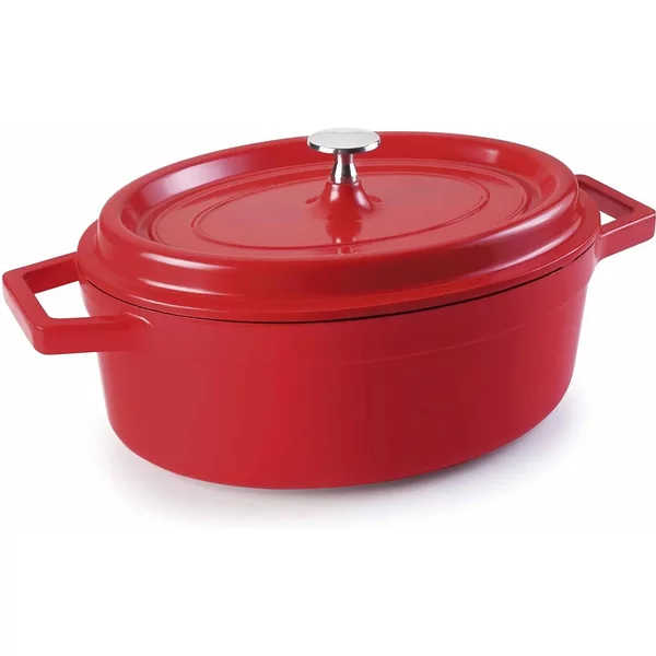 Ovale Cocotte Aus Geschmolzenem Aluminium Lacor 26X20 Cm-image