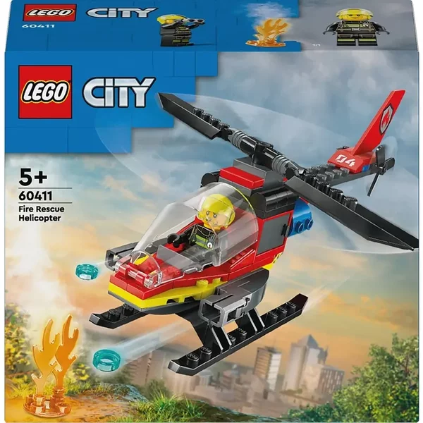 Jeux De Construction Lego Helico Des Pompiers City-image