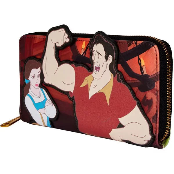 Portefeuille Fille Loungefly Disney Beauty And The Beast Villains Gaston Scene-image