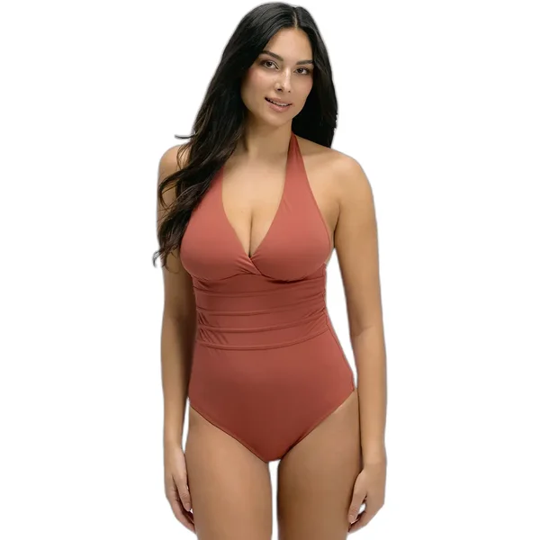 Maillot de baño de una pieza moldeador con cuello halter mujer Magic Bodyfashion