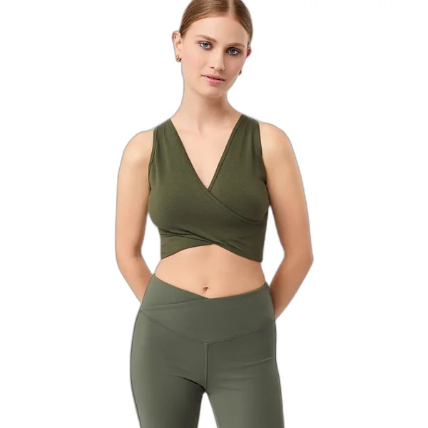 Brassiere scollata a V donna Mandala Pilates