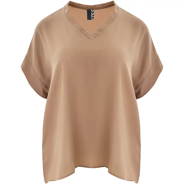 Damen V-Ausschnitt Bluse Mat Fashion Essential-image