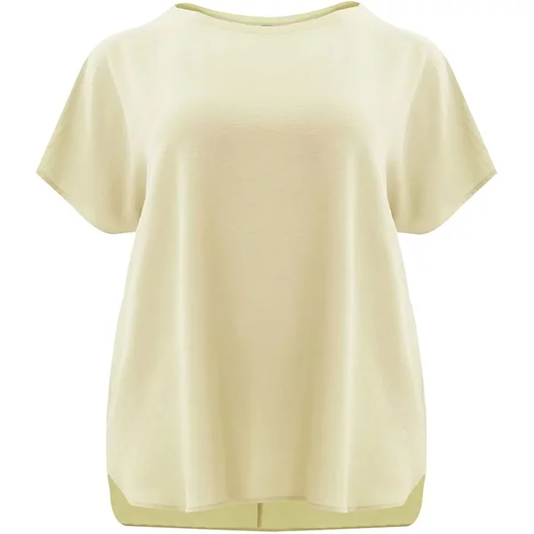 Damen T-Shirt Mit Rundhalsausschnitt Aus Krepp Mat Fashion-image