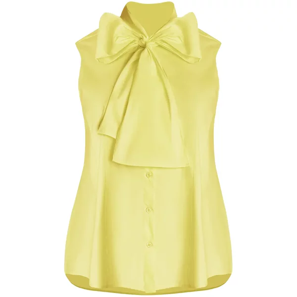 ÄRmellose Bluse Mit Knotendetail Damen Mat Fashion-image