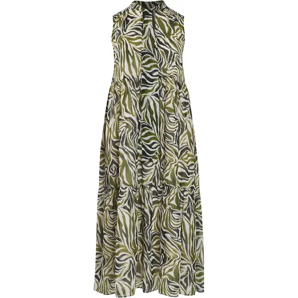 ÄRmelloses Kleid, Damen Mat Fashion Zebra Print-image