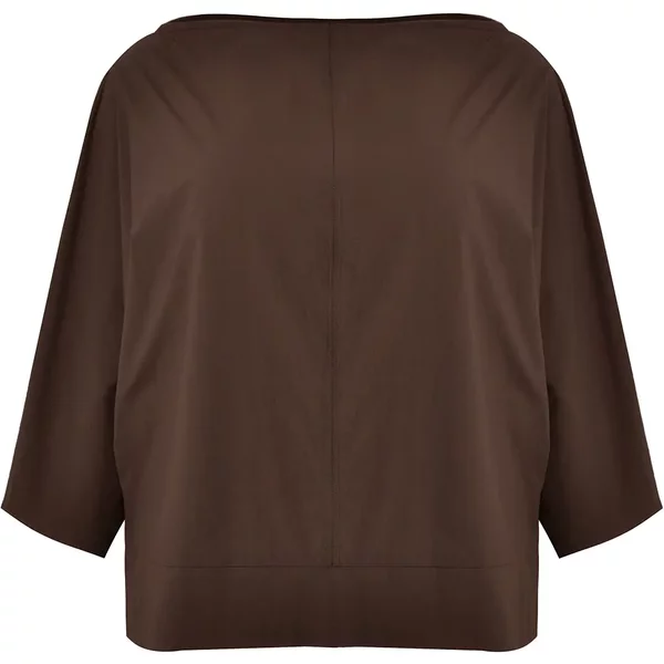Strukturierte Langarmbluse Damen Mat Fashion-image