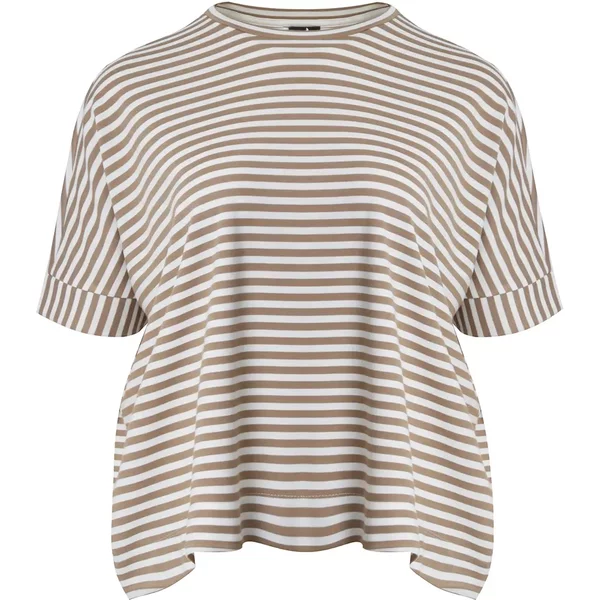 Gestreiftes Viskose T-Shirt Damen Mat Fashion-image