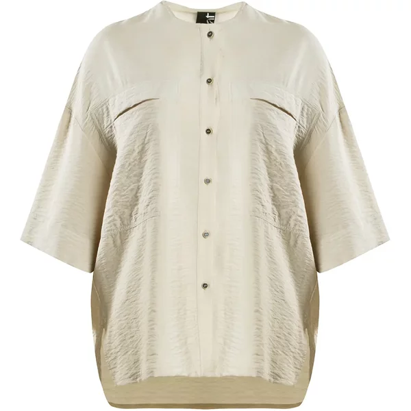 Knopfleiste Viskosebluse FüR Damen Mat Fashion-image