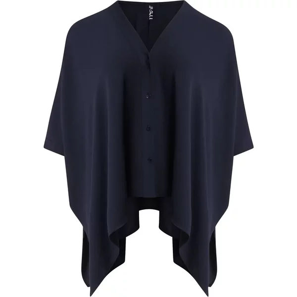 V-Ausschnitt Bluse Aus Krepp Damen Mat Fashion Essential-image